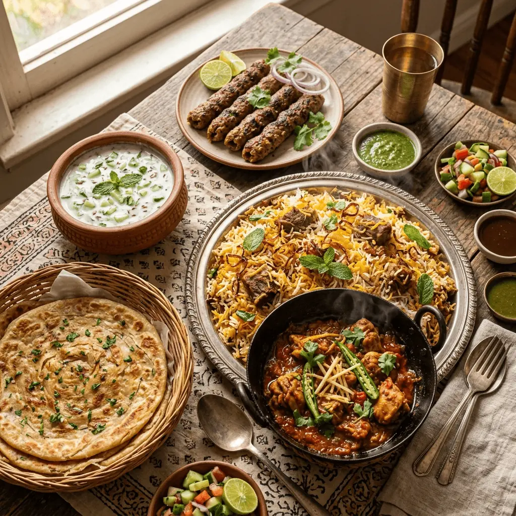 Authentic Karachi Home-Cooked Food Spread